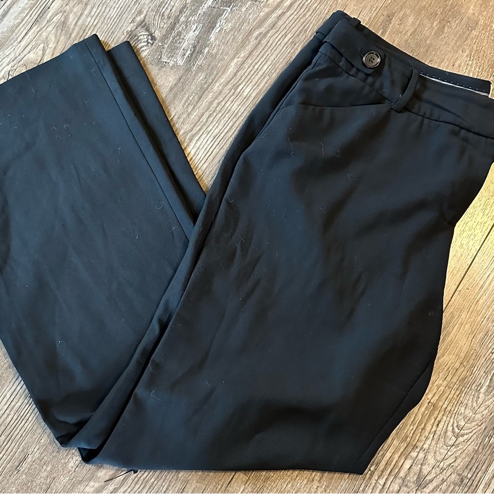 Black wide leg dress pants